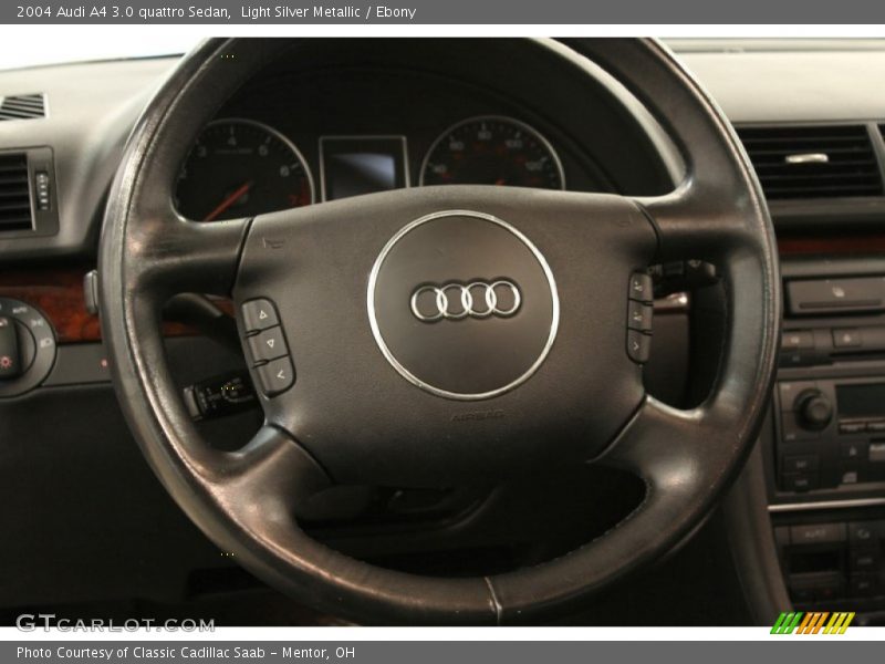 Light Silver Metallic / Ebony 2004 Audi A4 3.0 quattro Sedan