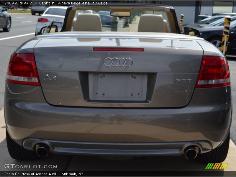 Alpaka Beige Metallic / Beige 2009 Audi A4 2.0T Cabriolet