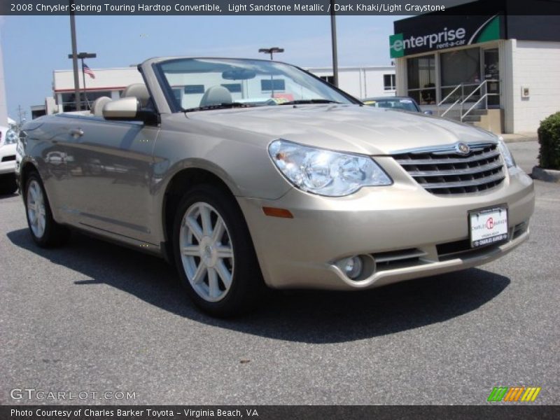 Light Sandstone Metallic / Dark Khaki/Light Graystone 2008 Chrysler Sebring Touring Hardtop Convertible