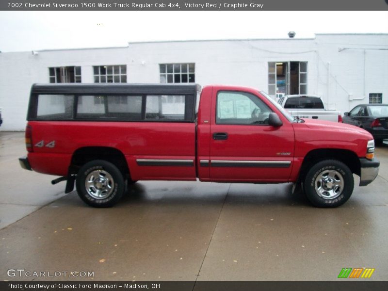 Victory Red / Graphite Gray 2002 Chevrolet Silverado 1500 Work Truck Regular Cab 4x4