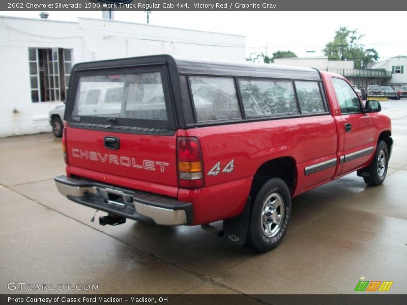 Victory Red / Graphite Gray 2002 Chevrolet Silverado 1500 Work Truck Regular Cab 4x4