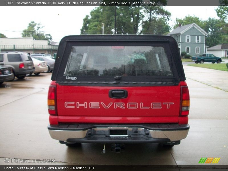 Victory Red / Graphite Gray 2002 Chevrolet Silverado 1500 Work Truck Regular Cab 4x4