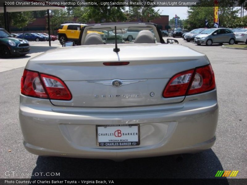 Light Sandstone Metallic / Dark Khaki/Light Graystone 2008 Chrysler Sebring Touring Hardtop Convertible