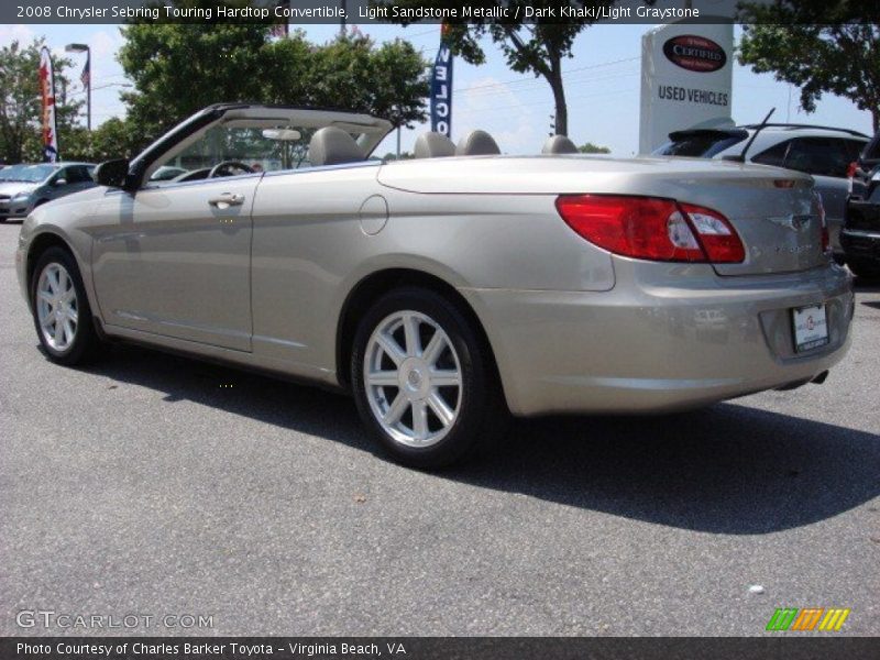 Light Sandstone Metallic / Dark Khaki/Light Graystone 2008 Chrysler Sebring Touring Hardtop Convertible