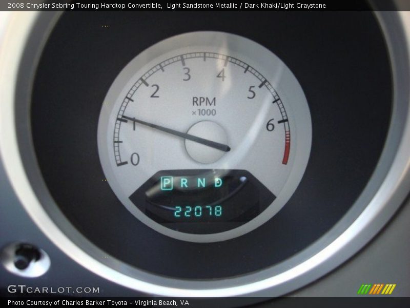 Light Sandstone Metallic / Dark Khaki/Light Graystone 2008 Chrysler Sebring Touring Hardtop Convertible