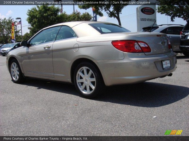 Light Sandstone Metallic / Dark Khaki/Light Graystone 2008 Chrysler Sebring Touring Hardtop Convertible