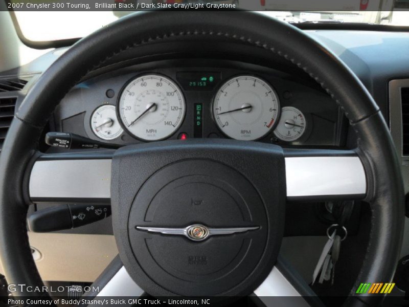 Brilliant Black / Dark Slate Gray/Light Graystone 2007 Chrysler 300 Touring