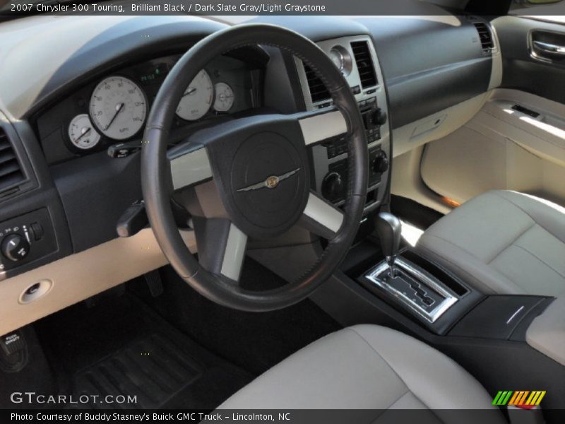 Brilliant Black / Dark Slate Gray/Light Graystone 2007 Chrysler 300 Touring