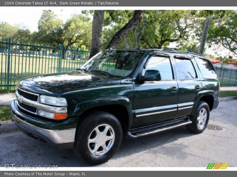 Dark Green Metallic / Tan/Neutral 2004 Chevrolet Tahoe LT 4x4