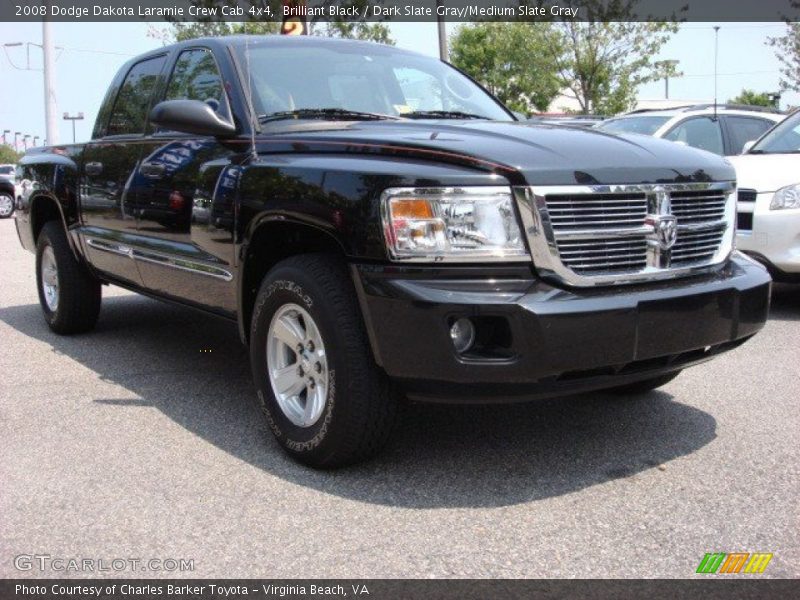 Brilliant Black / Dark Slate Gray/Medium Slate Gray 2008 Dodge Dakota Laramie Crew Cab 4x4