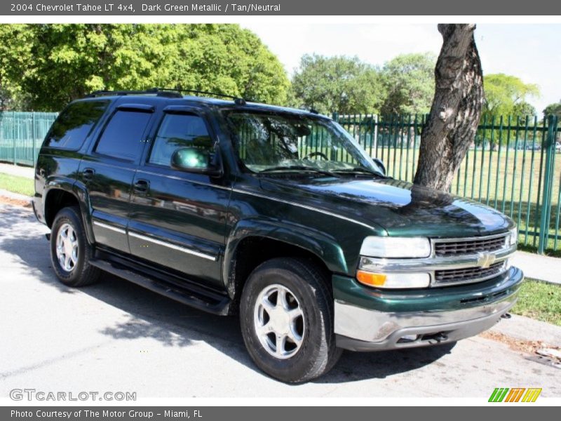 Dark Green Metallic / Tan/Neutral 2004 Chevrolet Tahoe LT 4x4