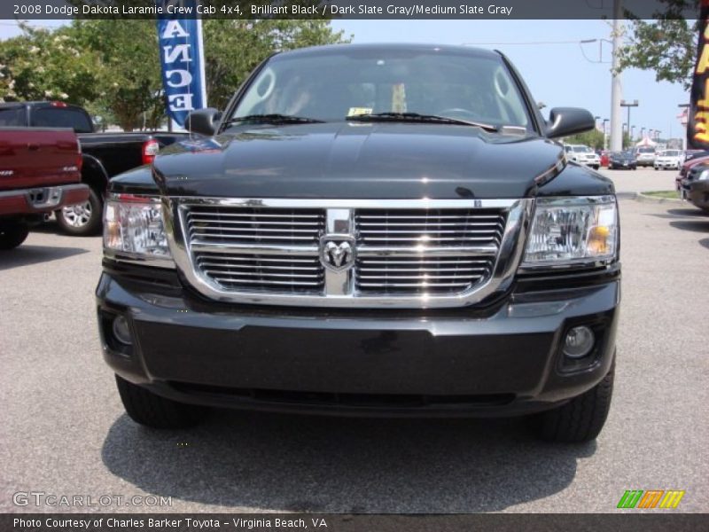 Brilliant Black / Dark Slate Gray/Medium Slate Gray 2008 Dodge Dakota Laramie Crew Cab 4x4