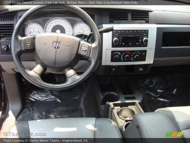 Brilliant Black / Dark Slate Gray/Medium Slate Gray 2008 Dodge Dakota Laramie Crew Cab 4x4