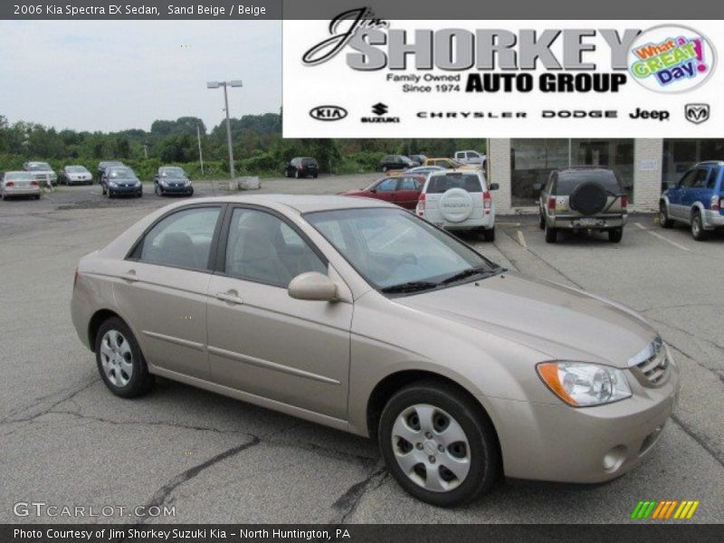 Sand Beige / Beige 2006 Kia Spectra EX Sedan