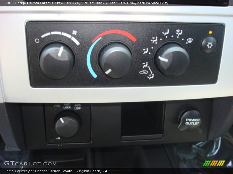 Brilliant Black / Dark Slate Gray/Medium Slate Gray 2008 Dodge Dakota Laramie Crew Cab 4x4