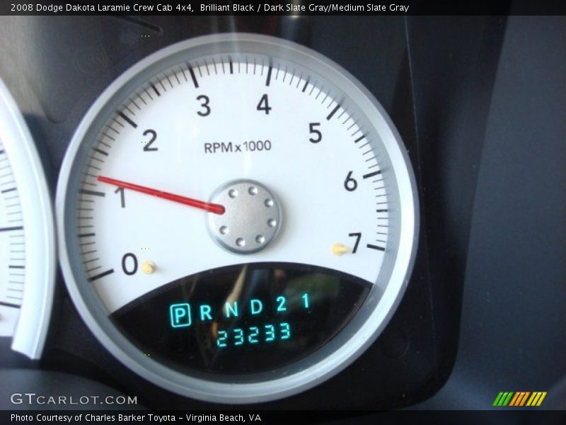 Brilliant Black / Dark Slate Gray/Medium Slate Gray 2008 Dodge Dakota Laramie Crew Cab 4x4