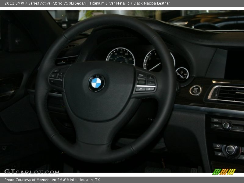 Titanium Silver Metallic / Black Nappa Leather 2011 BMW 7 Series ActiveHybrid 750Li Sedan