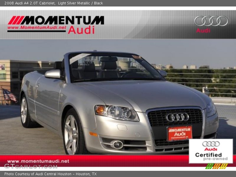 Light Silver Metallic / Black 2008 Audi A4 2.0T Cabriolet