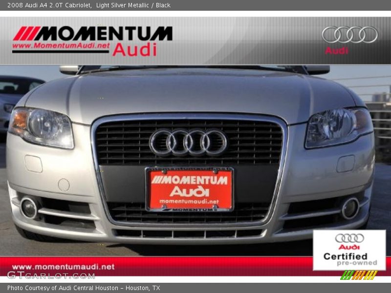 Light Silver Metallic / Black 2008 Audi A4 2.0T Cabriolet