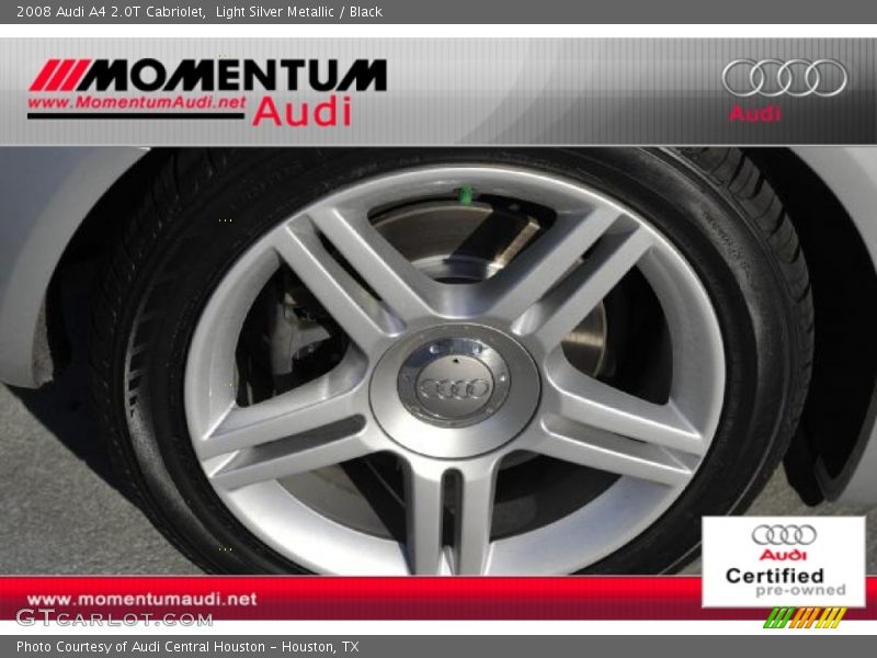 Light Silver Metallic / Black 2008 Audi A4 2.0T Cabriolet