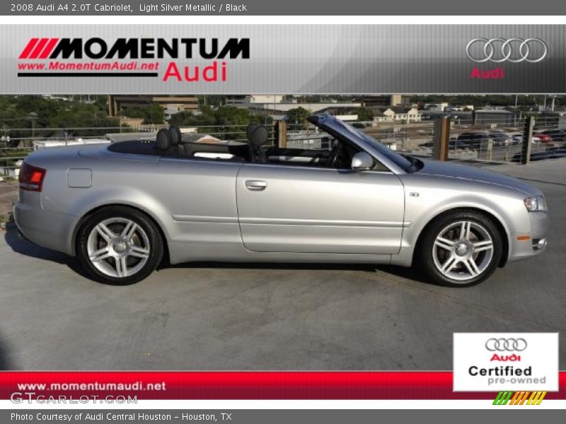 Light Silver Metallic / Black 2008 Audi A4 2.0T Cabriolet