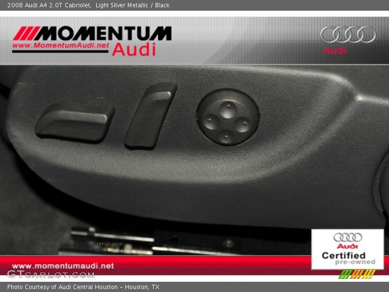 Light Silver Metallic / Black 2008 Audi A4 2.0T Cabriolet