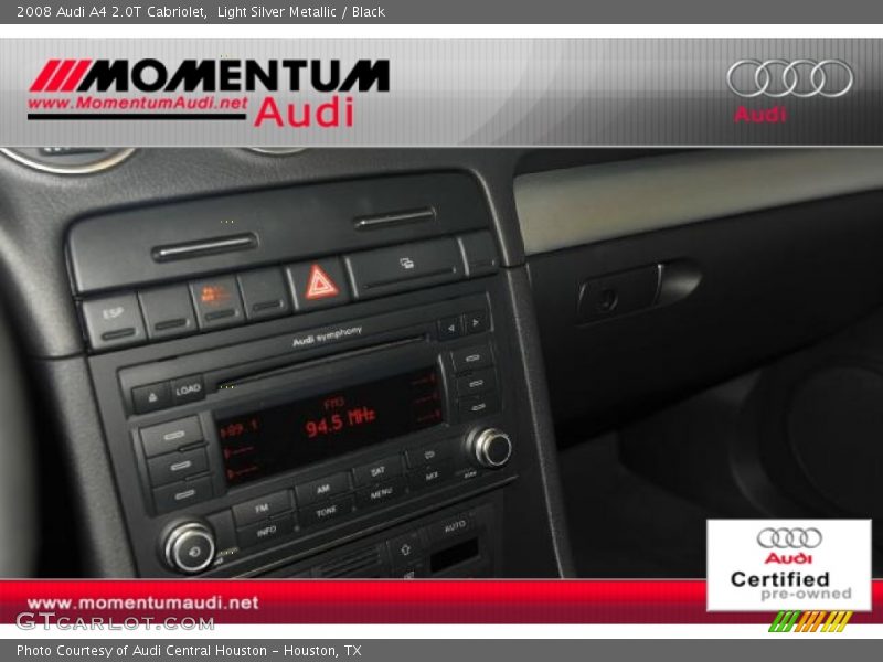 Light Silver Metallic / Black 2008 Audi A4 2.0T Cabriolet