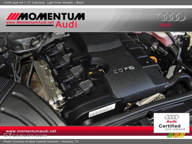 Light Silver Metallic / Black 2008 Audi A4 2.0T Cabriolet