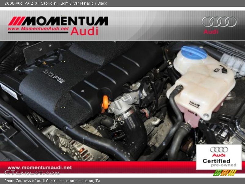 Light Silver Metallic / Black 2008 Audi A4 2.0T Cabriolet