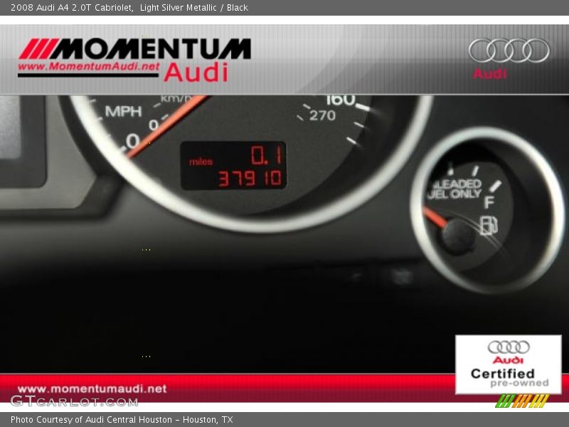 Light Silver Metallic / Black 2008 Audi A4 2.0T Cabriolet