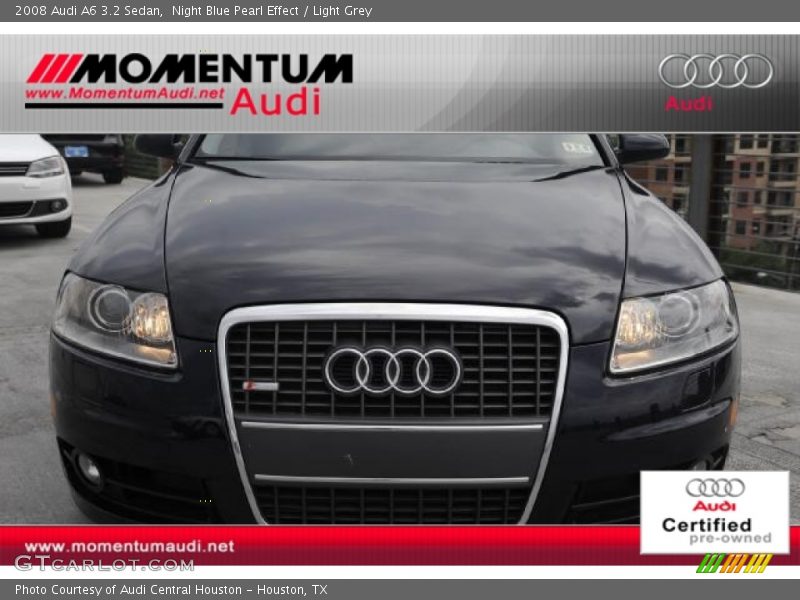 Night Blue Pearl Effect / Light Grey 2008 Audi A6 3.2 Sedan