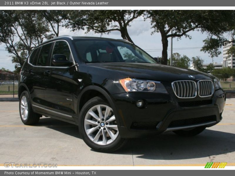 Jet Black / Oyster Nevada Leather 2011 BMW X3 xDrive 28i