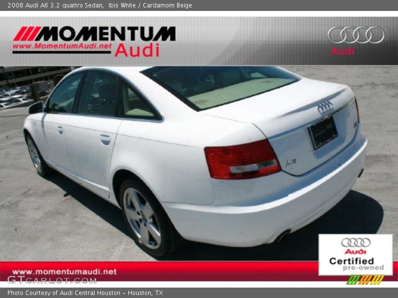 Ibis White / Cardamom Beige 2008 Audi A6 3.2 quattro Sedan