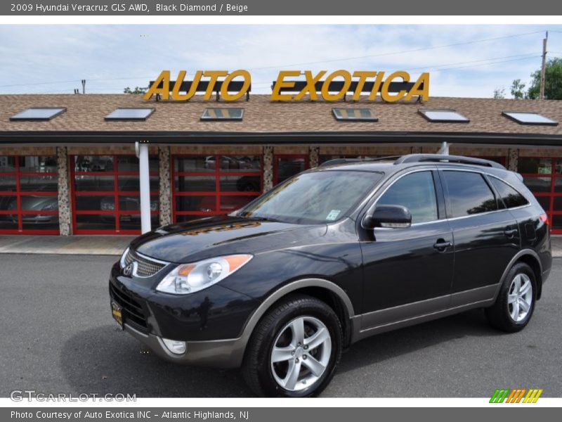 Black Diamond / Beige 2009 Hyundai Veracruz GLS AWD