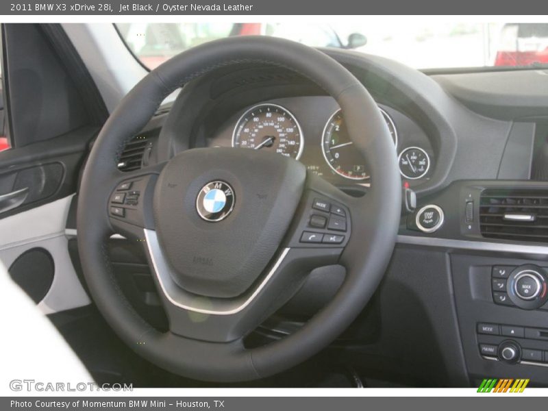 Jet Black / Oyster Nevada Leather 2011 BMW X3 xDrive 28i