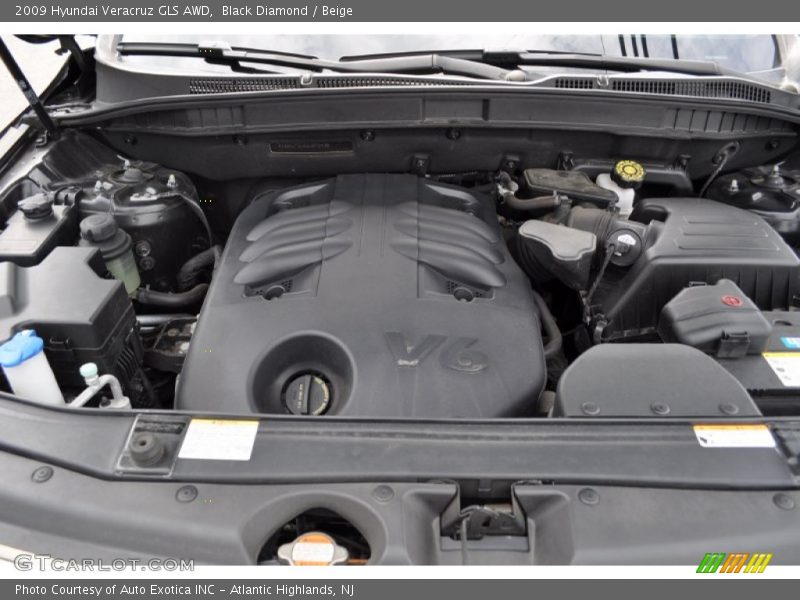 Black Diamond / Beige 2009 Hyundai Veracruz GLS AWD
