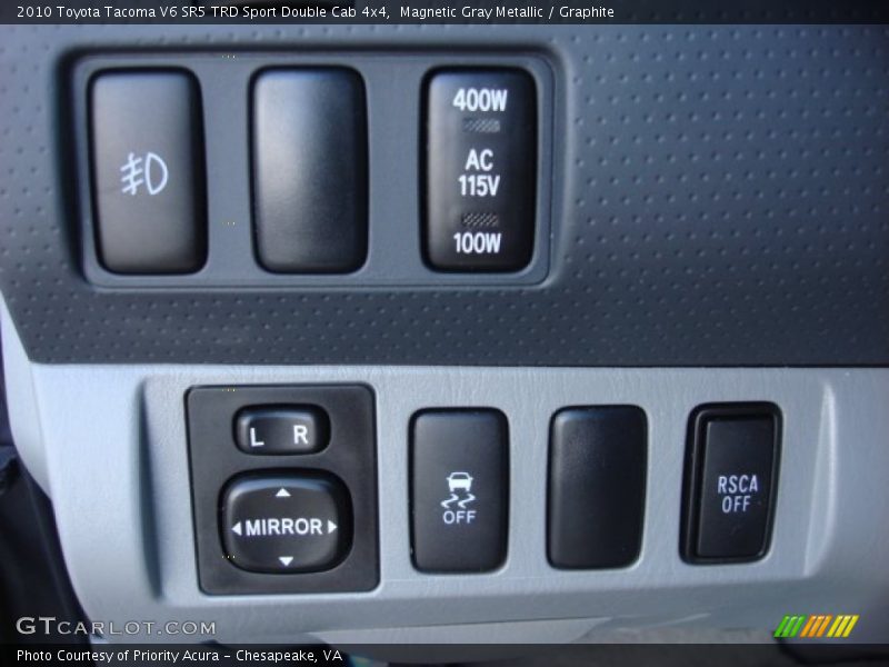 Controls of 2010 Tacoma V6 SR5 TRD Sport Double Cab 4x4