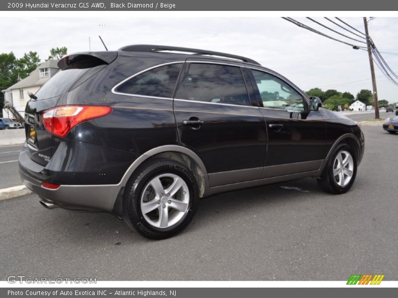 Black Diamond / Beige 2009 Hyundai Veracruz GLS AWD