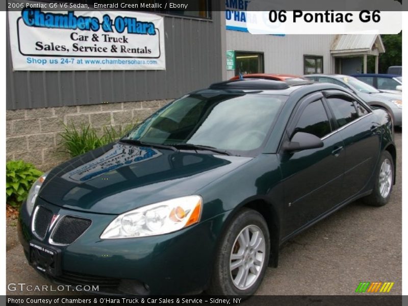 Emerald Green Metallic / Ebony 2006 Pontiac G6 V6 Sedan
