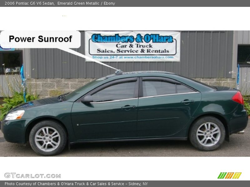 Emerald Green Metallic / Ebony 2006 Pontiac G6 V6 Sedan