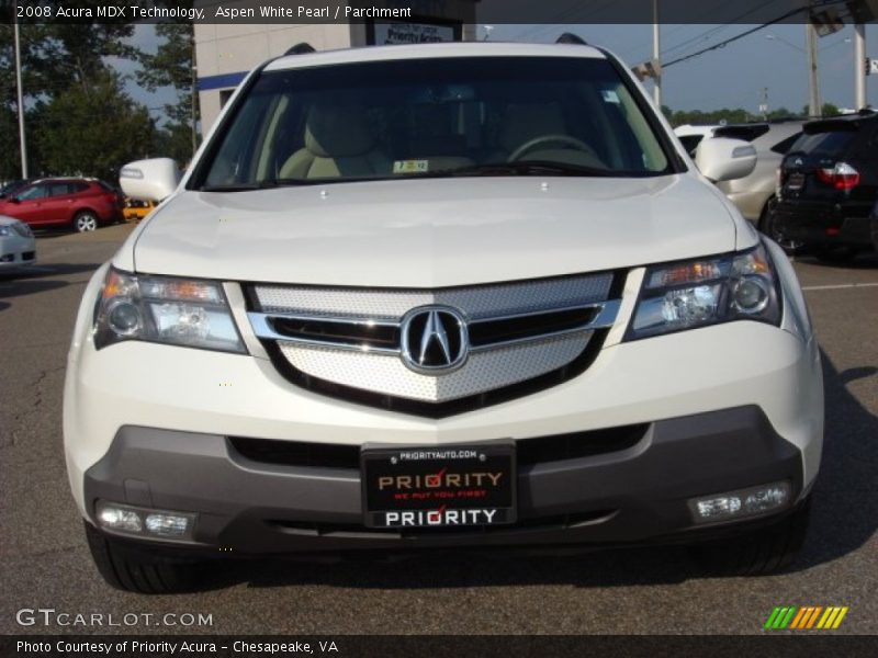 Aspen White Pearl / Parchment 2008 Acura MDX Technology