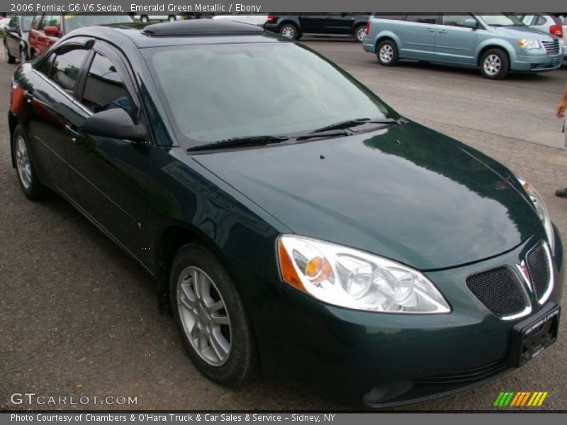 Emerald Green Metallic / Ebony 2006 Pontiac G6 V6 Sedan