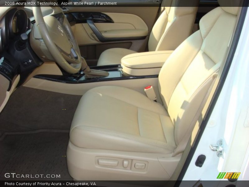 Aspen White Pearl / Parchment 2008 Acura MDX Technology