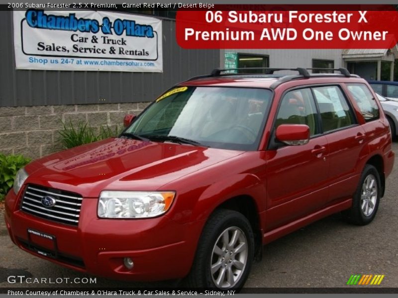 Garnet Red Pearl / Desert Beige 2006 Subaru Forester 2.5 X Premium