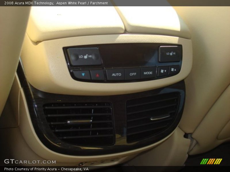 Aspen White Pearl / Parchment 2008 Acura MDX Technology