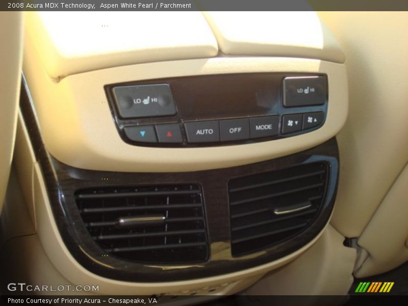 Aspen White Pearl / Parchment 2008 Acura MDX Technology