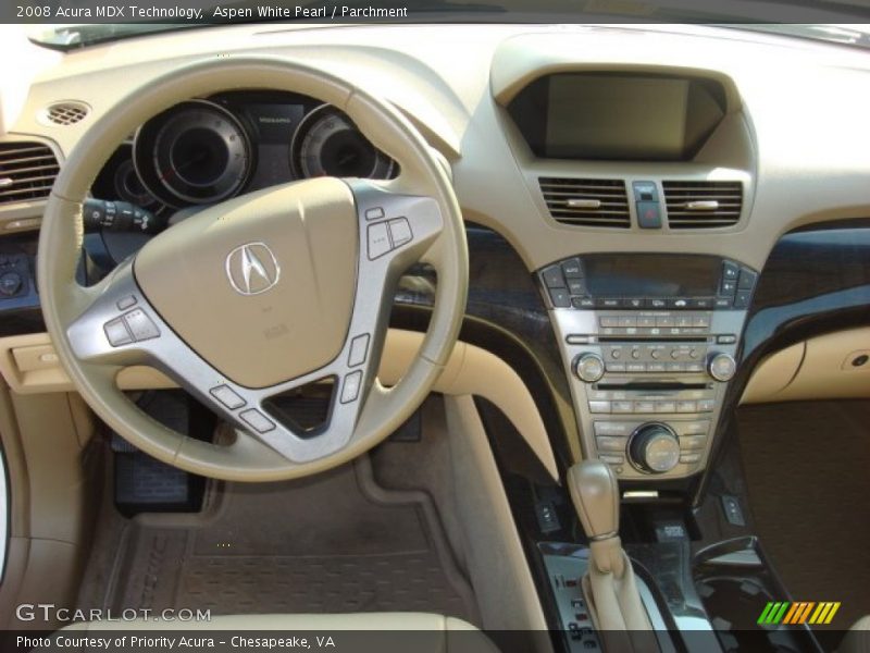 Aspen White Pearl / Parchment 2008 Acura MDX Technology