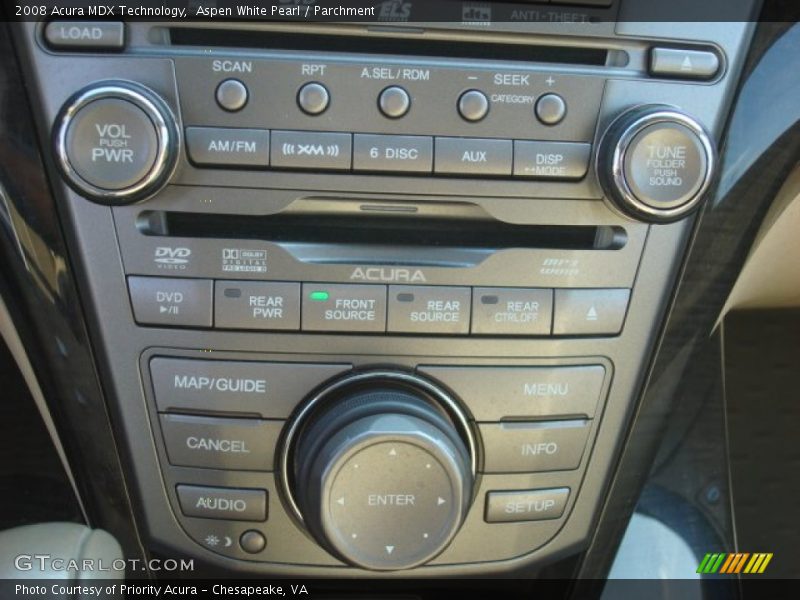Aspen White Pearl / Parchment 2008 Acura MDX Technology
