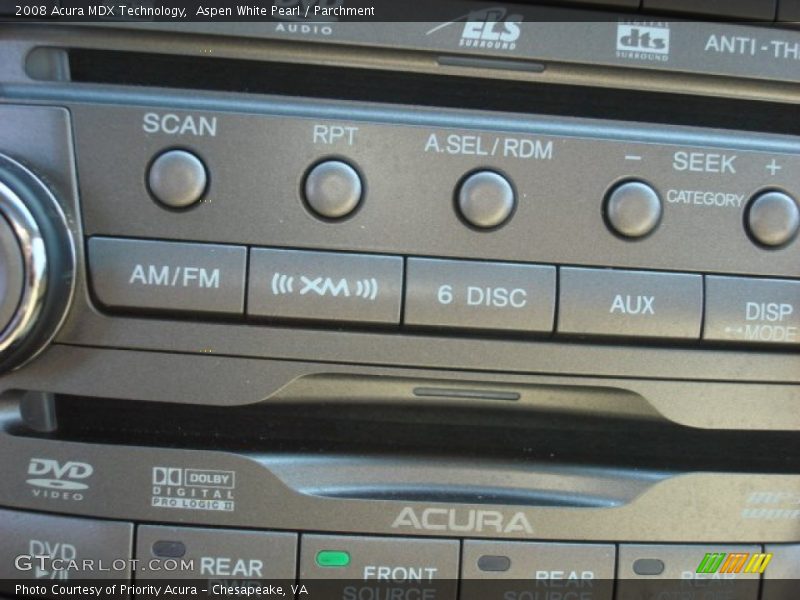 Aspen White Pearl / Parchment 2008 Acura MDX Technology