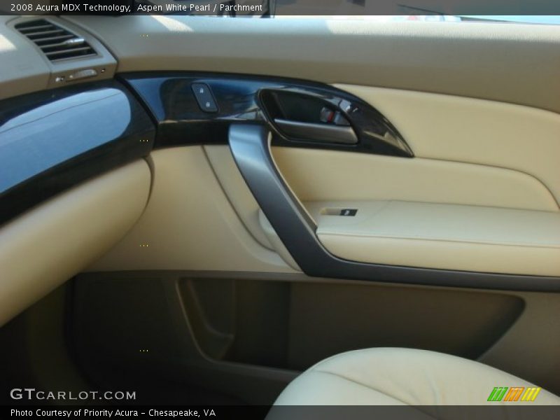 Aspen White Pearl / Parchment 2008 Acura MDX Technology